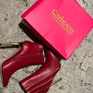 Catherine Maladrino Zipper detail dress bootie
